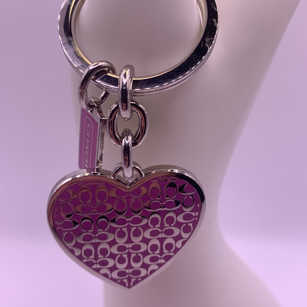 Coach Pink Heart Keychains - Picture 2 of 5